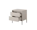 yourhouse24 Nachttisch SENSO mit 2 Schubladen Beige Push-to-Open Bild 4