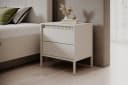 yourhouse24 Nachttisch SENSO mit 2 Schubladen Beige Push-to-Open Bild 5