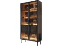 yourhouse24 Glasvitrine LUMI mit LED-Beleuchtung Eiche Dunin oder Kaschmir Riffelglas Bild 2