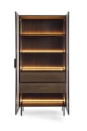 yourhouse24 Glasvitrine LUMI mit LED-Beleuchtung Eiche Dunin oder Kaschmir Riffelglas Bild 4