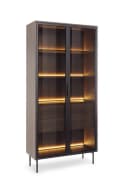 yourhouse24 Glasvitrine LUMI mit LED-Beleuchtung Eiche Dunin oder Kaschmir Riffelglas Bild 5