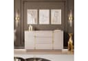 yourhouse24 Kommode ONYX Kaschmir mit goldenen Beinen und Hochglanzfronten Bild 4