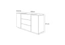yourhouse24 Kommode ONYX Kaschmir mit goldenen Beinen und Hochglanzfronten Bild 5