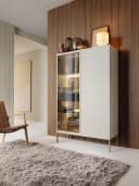 yourhouse24 Vitrine SANTIA 104 cm Japandi-Vitrine mit LED & Glas Bild 1
