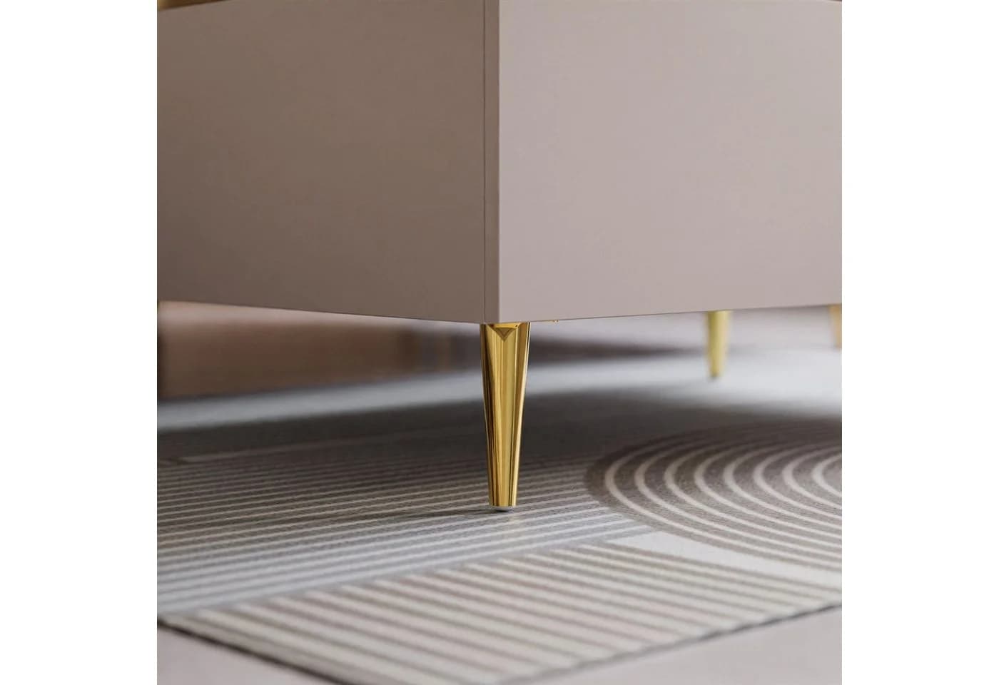 yourhouse24 Couchtisch AURORA Kaschmir mit Stauraum & Gold-Akzenten - Bild 5