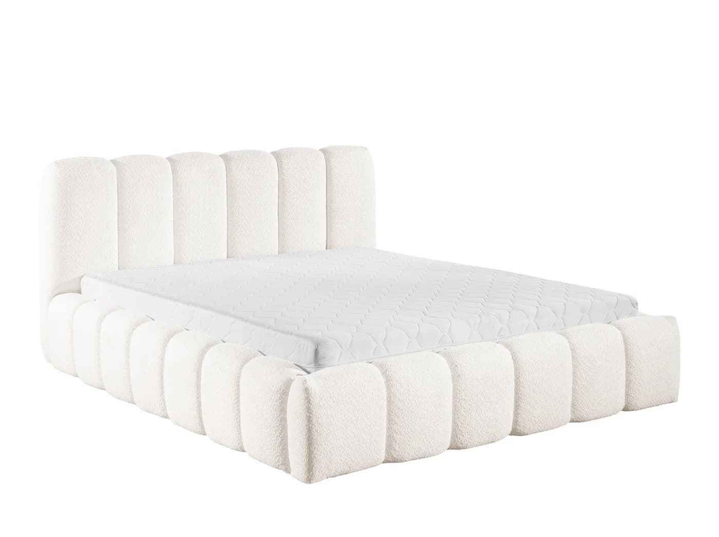 yourhouse24 Polsterbett Micandi Bouclé mit Bettkasten