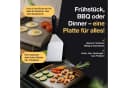 NTG Plancha Grillplatte Edelstahl 40x30cm mit Spachtel Bild 4