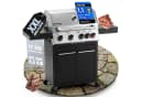 Flammenwerk Gasgrill 4+1 Brenner 17kW Edelstahl Schwarz/Silber Bild 2