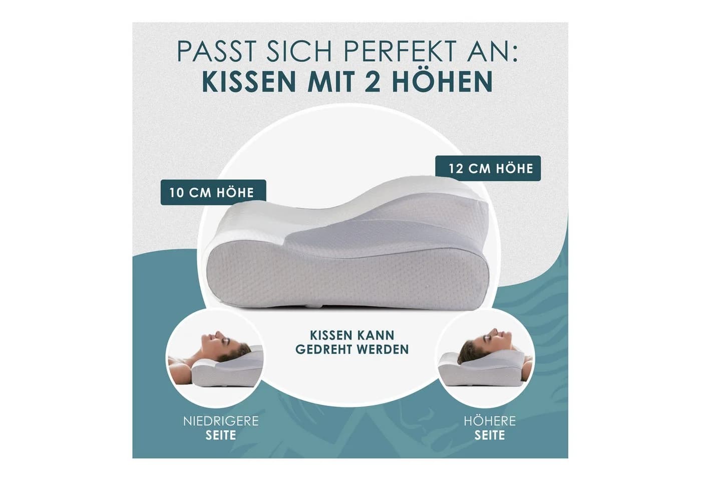 Nachtengel Nackenstützkissen Orthopädisch Ergonomisches Memory Foam - Bild 3