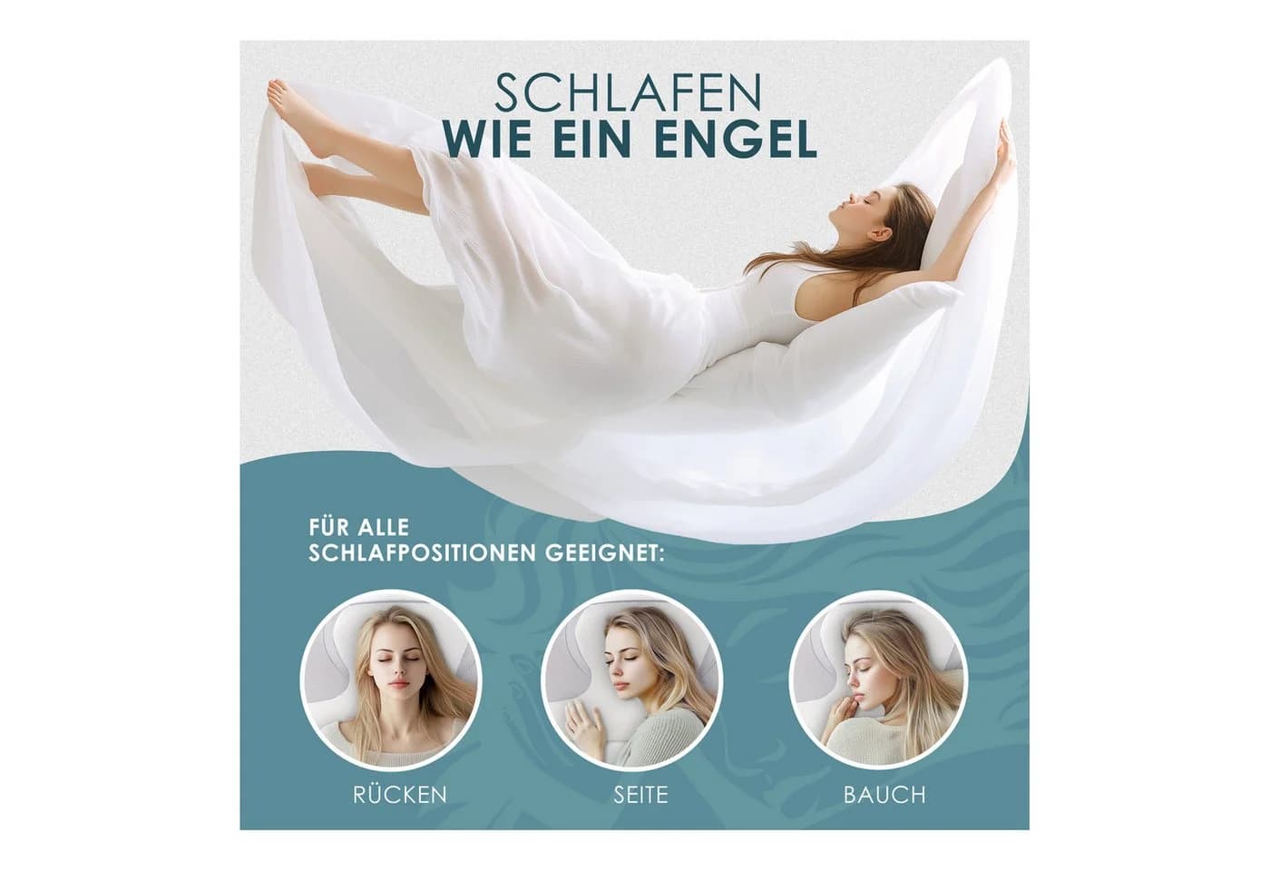Nachtengel Nackenstützkissen Orthopädisch Ergonomisches Memory Foam - Bild 4
