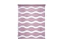 HOMBERA Doppelrollo Wellendesign Rosa Klemmfix Bild 2