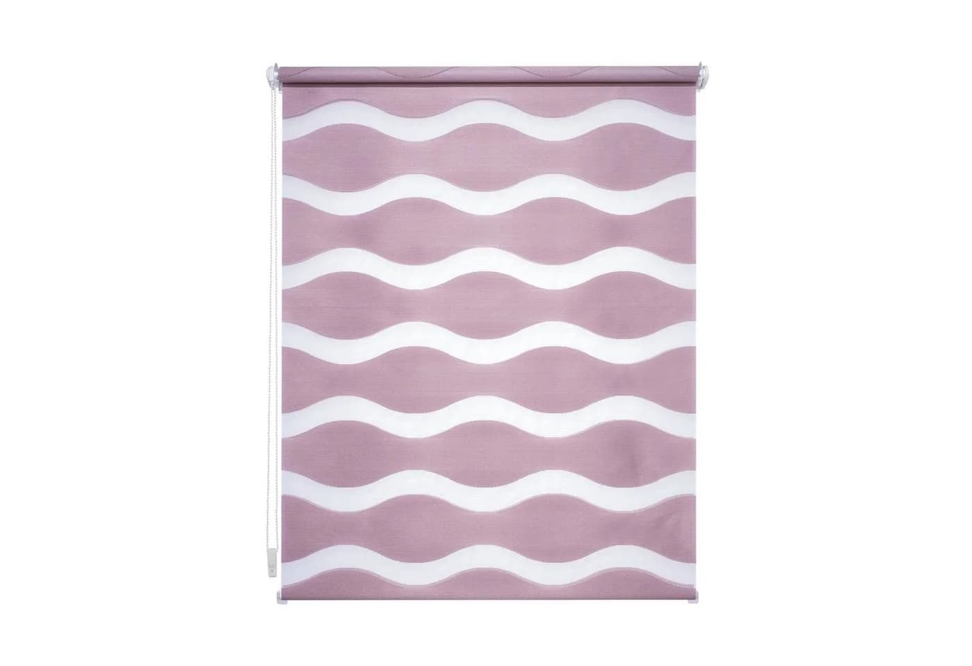 HOMBERA Doppelrollo Wellendesign Rosa Klemmfix - Bild 2
