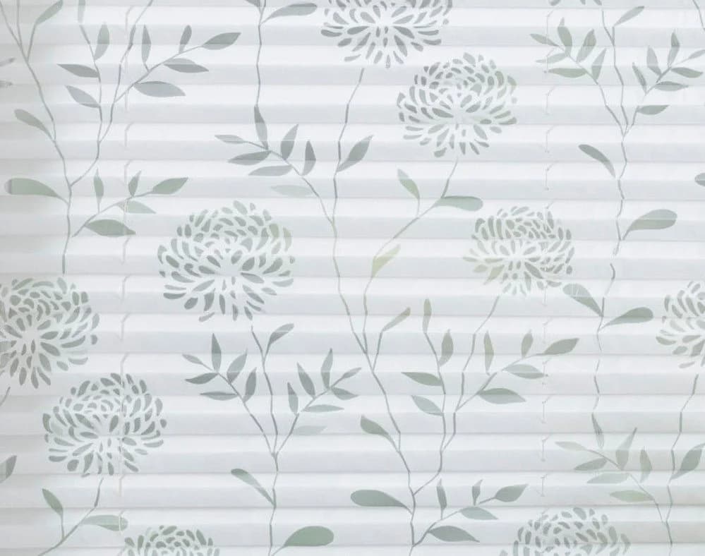 HOMBERA Plissee Blumen-Motiv Klemmfix ohne Bohren halbtransparent - Bild 5