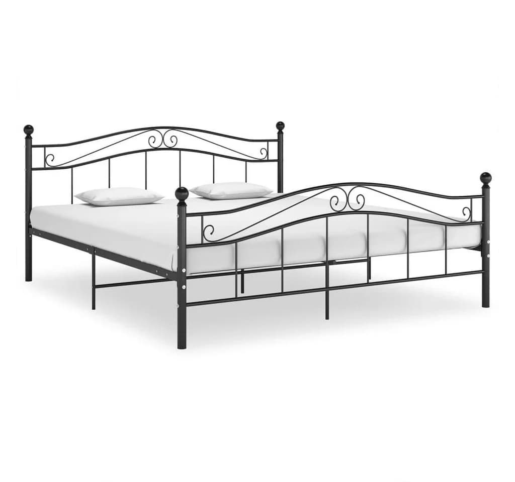 furnicato Metallbettgestell Schwarz 160x200 cm