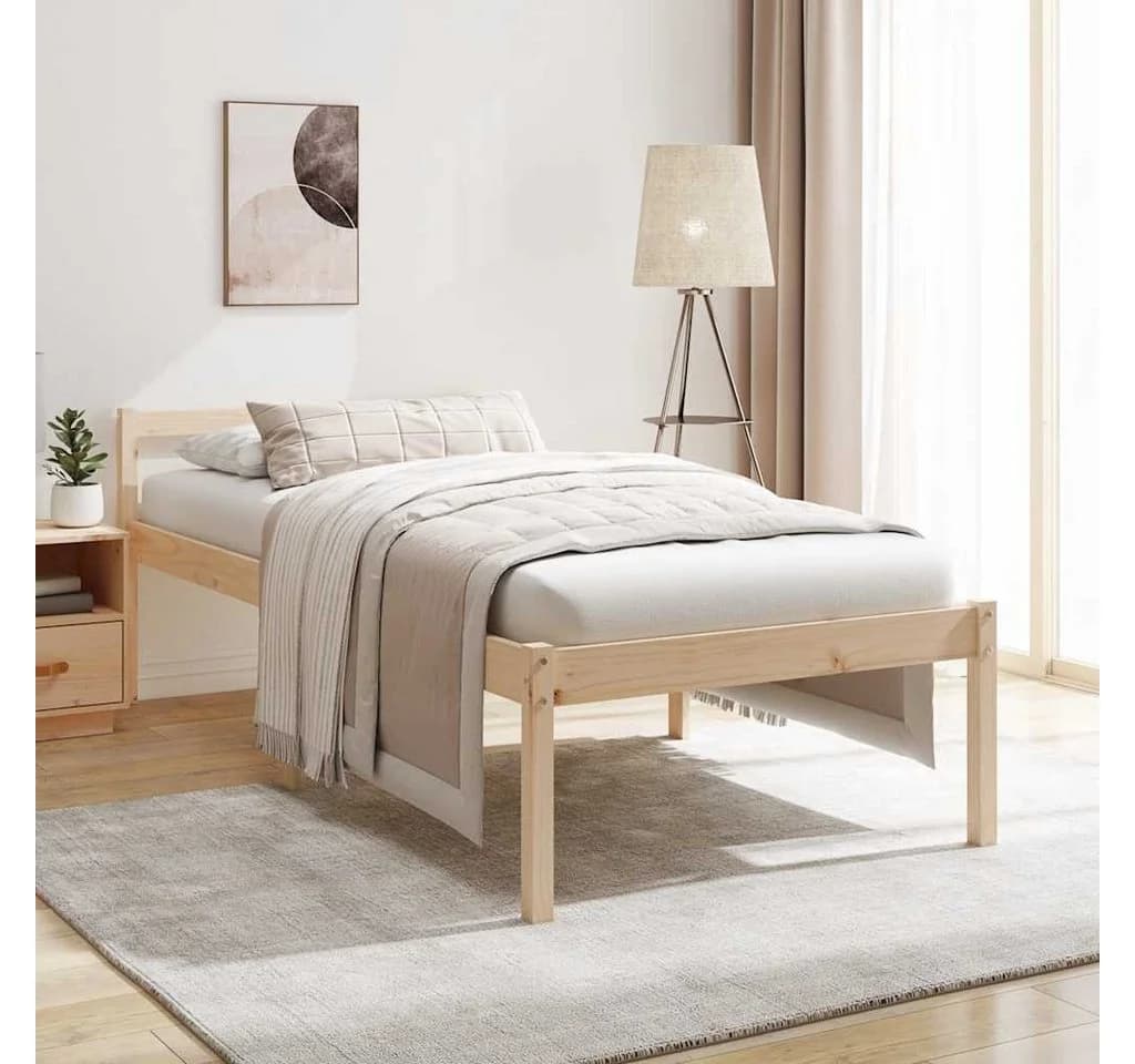 furnicato Seniorenbett Massivholz Kiefer 90x200 cm mit Stauraum - Bild 2
