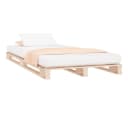 furnicato Palettenbett Massivholz Kiefer 75x190 cm Bild 3