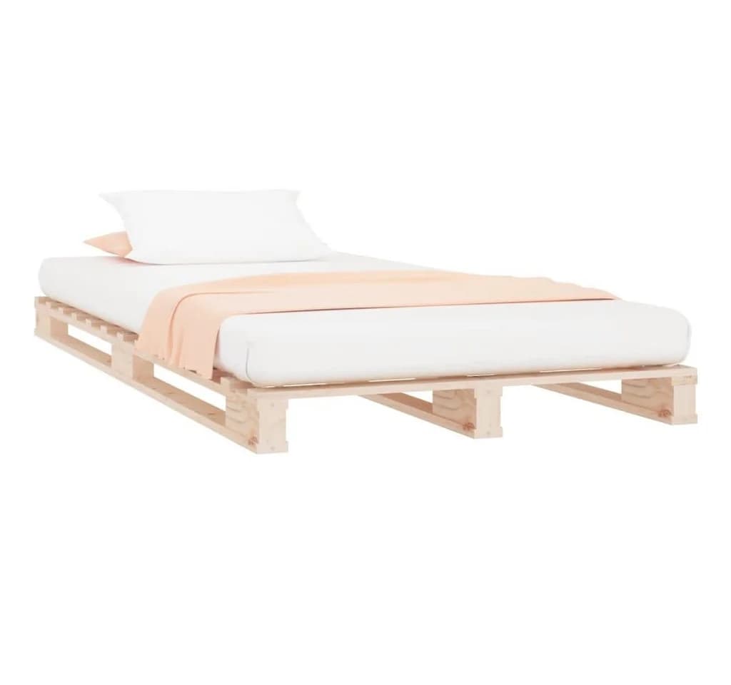 furnicato Palettenbett Massivholz Kiefer 75x190 cm - Bild 3