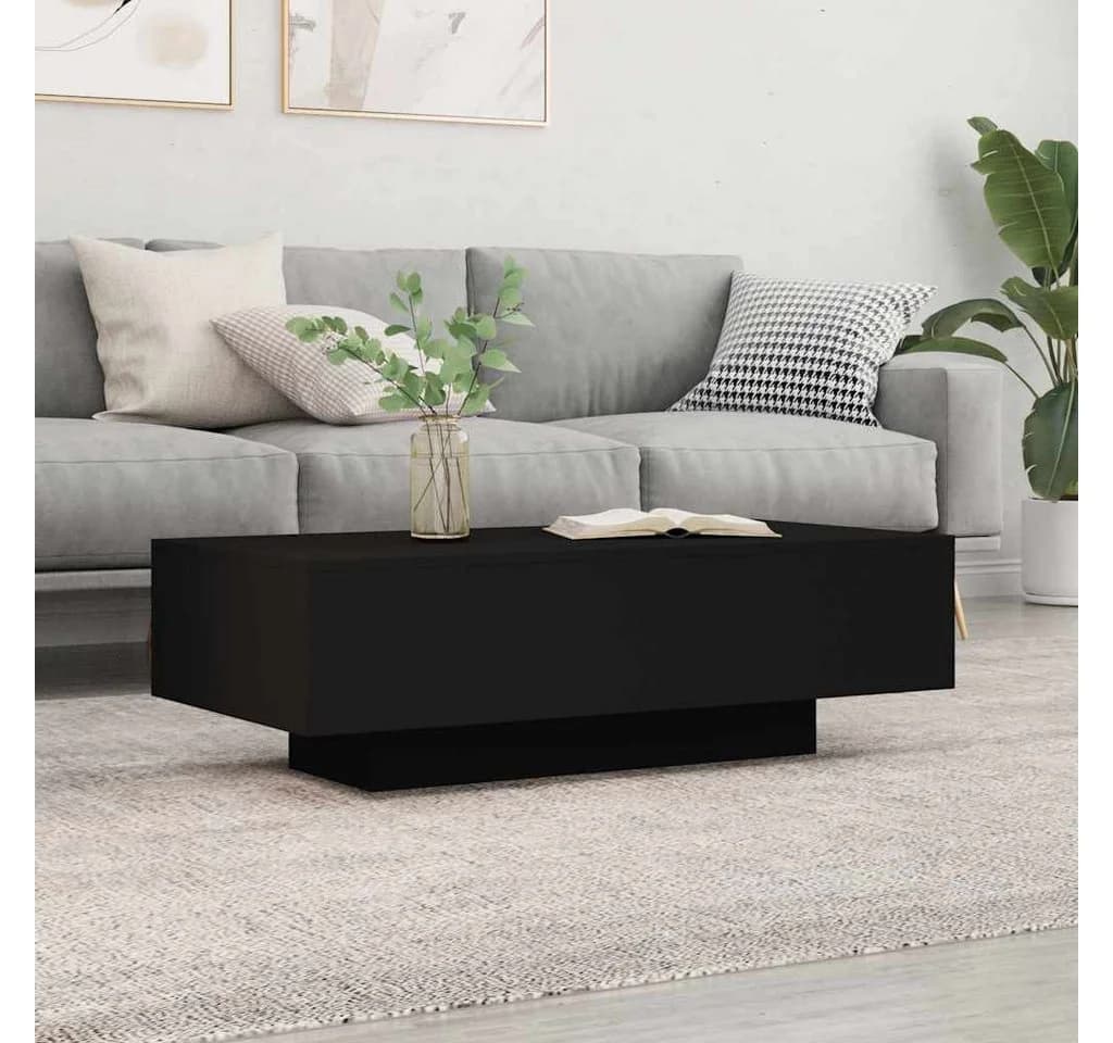 furnicato Couchtisch Schwarz Holzwerkstoff Modern