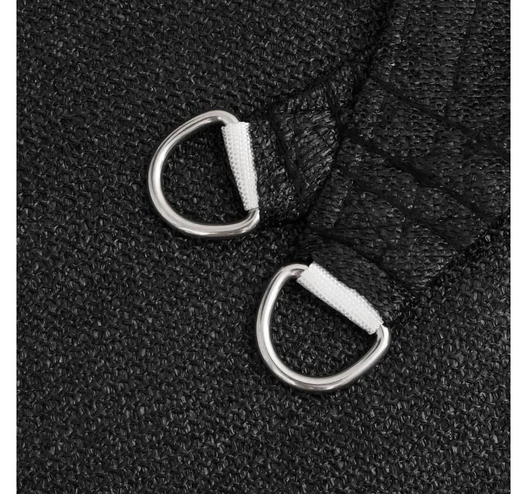 furnicato Sonnensegel HDPE Schwarz 2x3m UV-Schutz - Bild 4