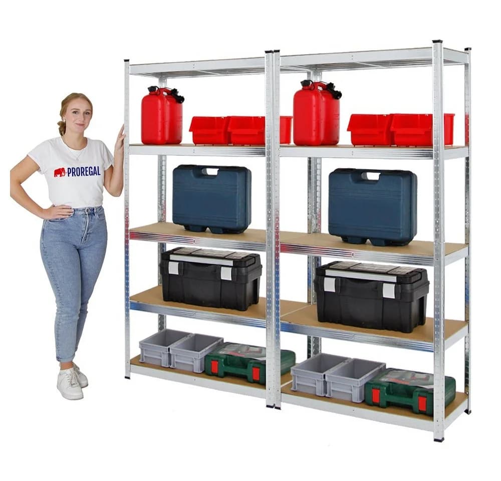 PROREGAL® Schwerlastregal MegaDeal 2x Kellerregal GORILLA 180x90x40cm - Bild 4
