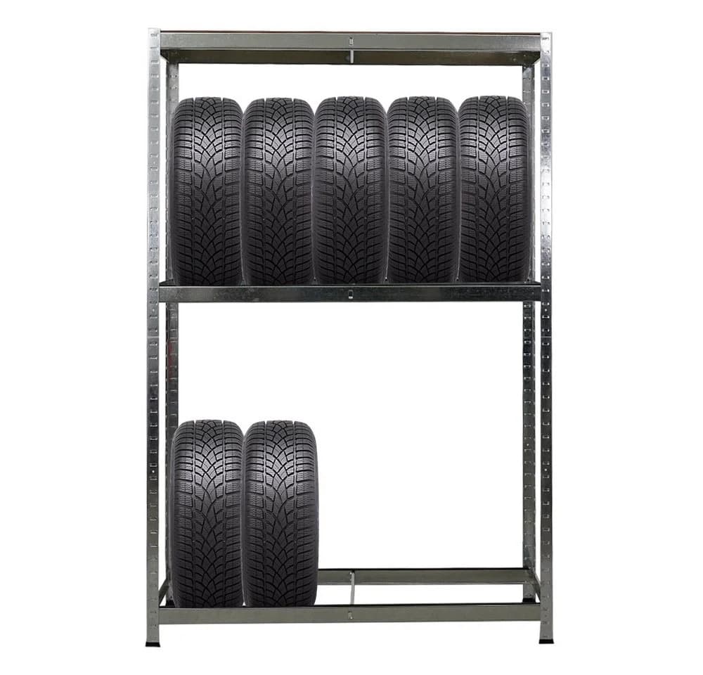 PROREGAL® Schwerlastregal Reifenregal Räderregal RAGNAR 180x120x40cm 8 Reifen + Ablage - Bild 5