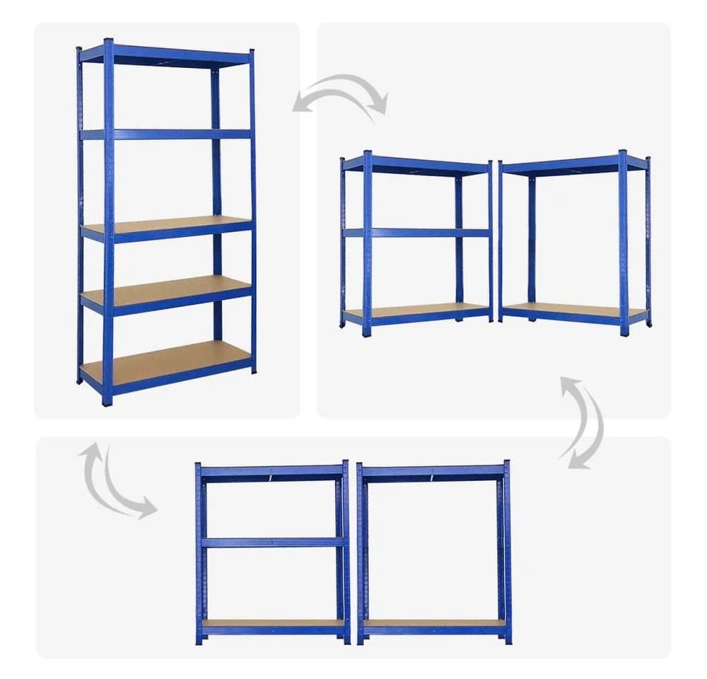 PROREGAL® Schwerlastregal MegaDeal 2x Kellerregal GORILLA 180x90x40cm Blau - Bild 4