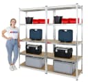 PROREGAL® Schwerlastregal MegaDeal 2x Kellerregal GORILLA 200x100x50cm Bild 3