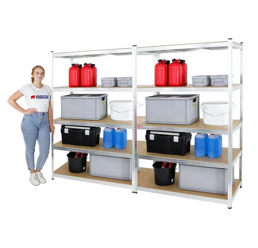 PROREGAL® Schwerlastregal GORILLA 2x Kellerregal Stahl verzinkt - Bild 3