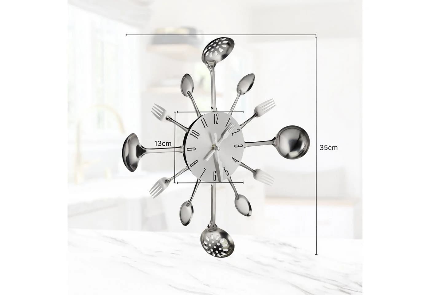 hausleben Wanduhr Küchenbesteck-Look 35 cm - Bild 5