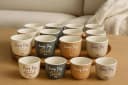hausleben Espressotassen 12er Set 90ml Porzellan Braun Grau Bild 1