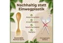 hausleben Campinglöffel 4er Set Bambusbesteck Gabel-Löffel Multibesteck Bild 3