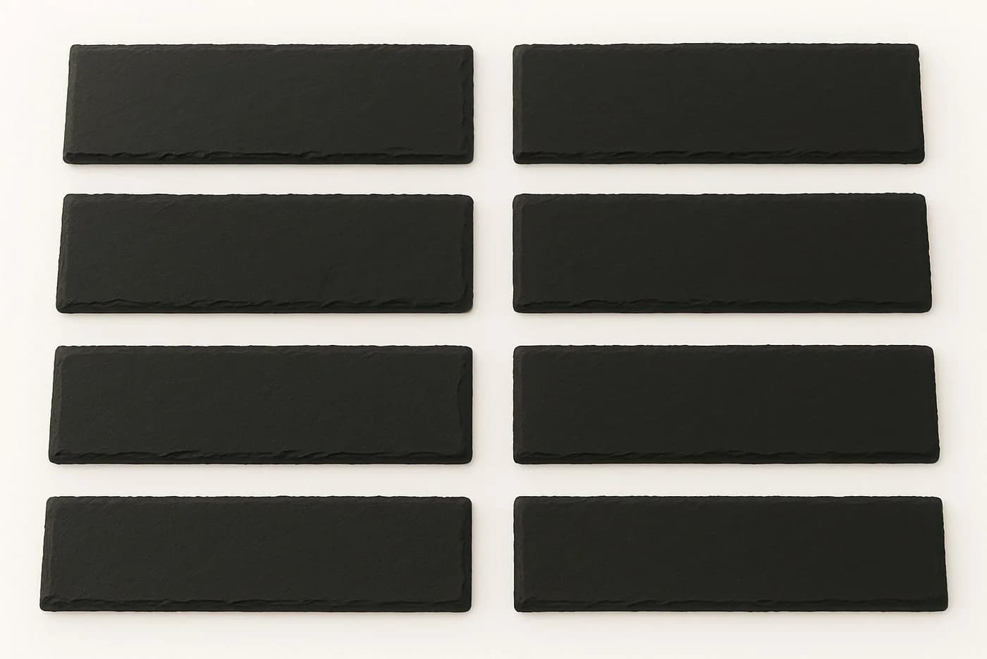 hausleben Servierplatte Schiefer 15x5 cm 8-tlg. Schwarz - Bild 2