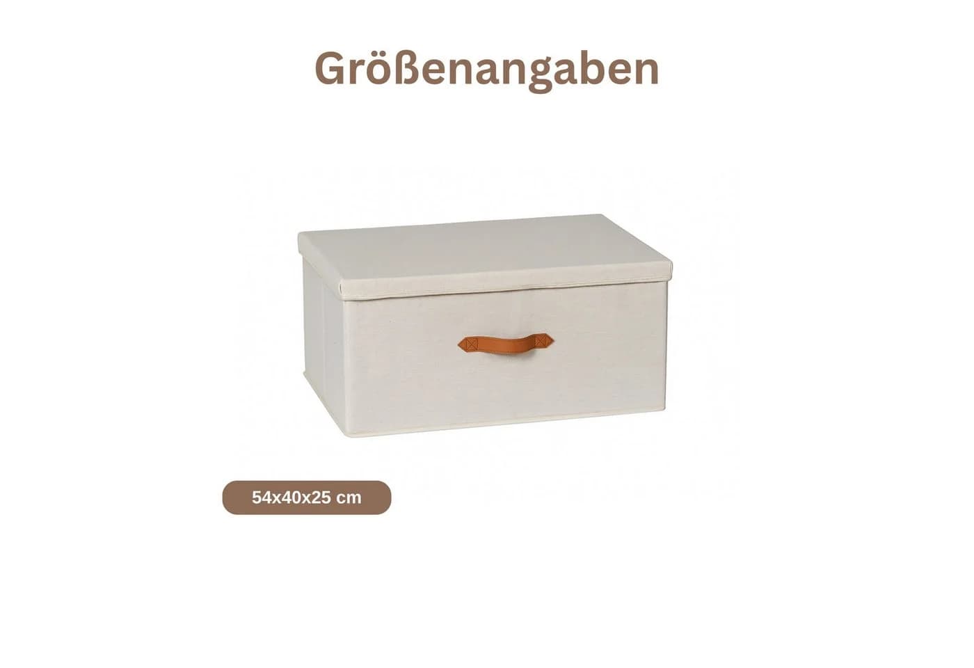 hausleben Organizer Leinen-Aufbewahrungsbox mit Griff - Bild 4