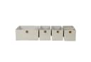 hausleben Aufbewahrungsbox 5er-Set Faltbar mit Griff Creme/Natur Bild 2