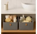 hausleben Organizer Aufbewahrungsboxen 2er Set Verstärkte Ordnungsboxen aus Leinen-Polyester Bild 1