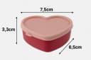 hausleben Herzboxen 6er Set mit Deckel Rot Kunststoff Bild 4