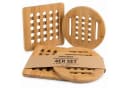 hausleben Topfuntersetzer Bambus 4er Set Beige Bild 2