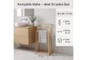 Hausleben Handtuchhalter Bambus 3 Stangen Freistehend Bild 3