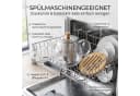 hausleben Teekanne Glas 1,5L mit Edelstahl-Sieb & Bambus-Unterteller Bild 4