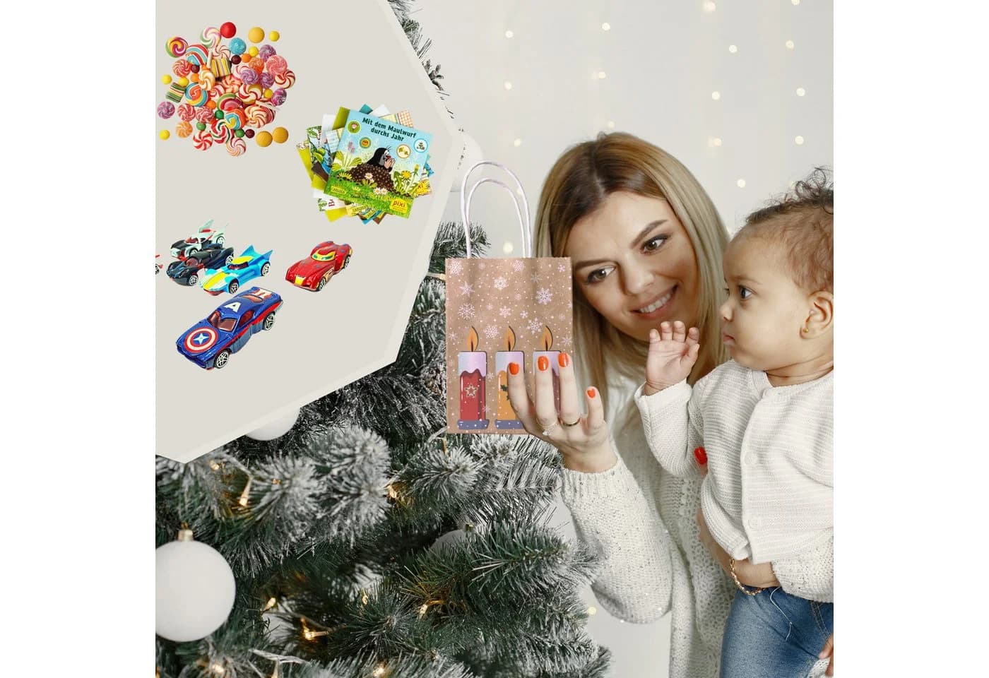 hausleben befüllbarer Adventskalender 24 Geschenktüten Kraftpapier 73-tlg - Bild 4