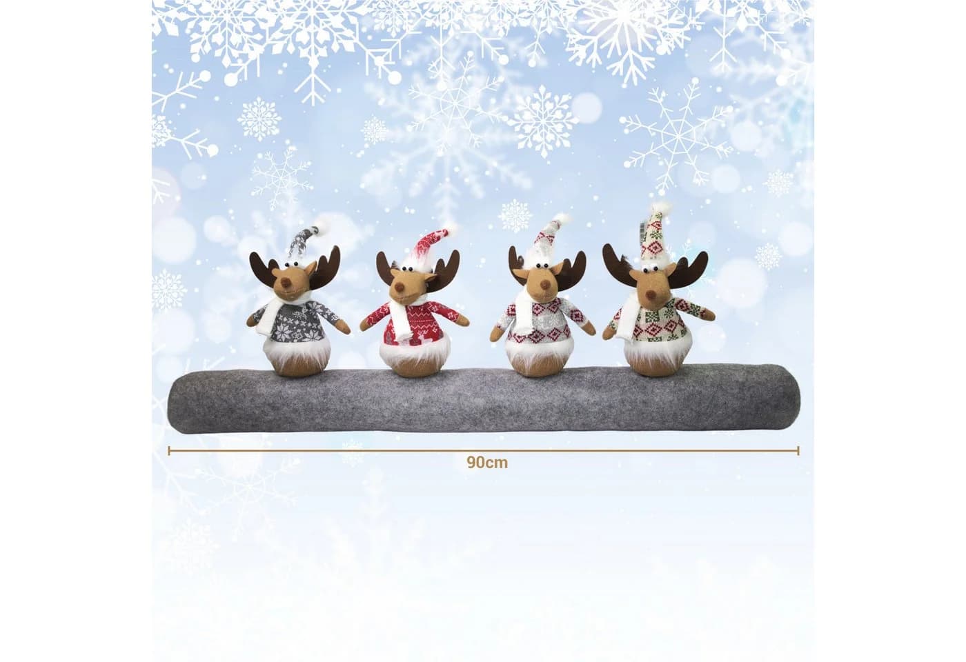 hausleben Zugluftstopper Türdichtung Filz Weihnachtsdesign 90 cm - Bild 4