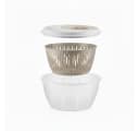 Hausleben Salatschleuder 4,5L 3-in-1 Set Beige/Grau BPA-frei Bild 2