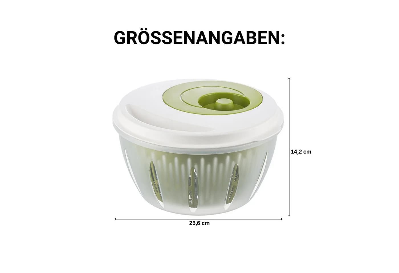 Hausleben Salatschleuder 4,5L 3-in-1 Set Beige/Grau BPA-frei - Bild 5