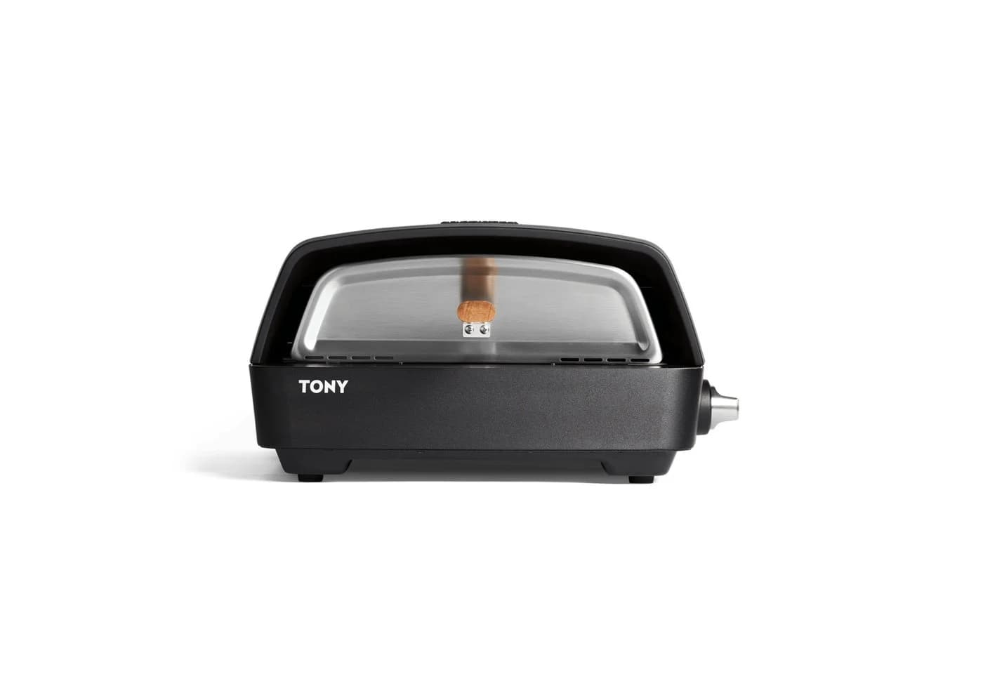 BURNHARD® Gas-Pizzaofen mit Hitzeschild Silber