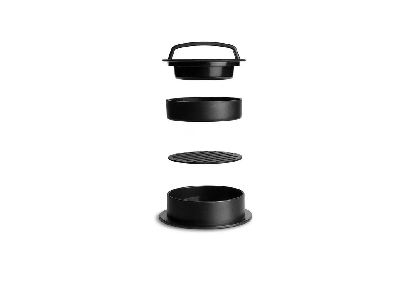 BURNHARD® Burgerpresse Ultimatives Burger-Set 6 tlg. Schwarz - Bild 4
