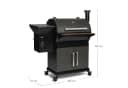 BURNHARD® Smoker FLINT Schwarz mit Akazienholz-Schneidebrett Bild 1