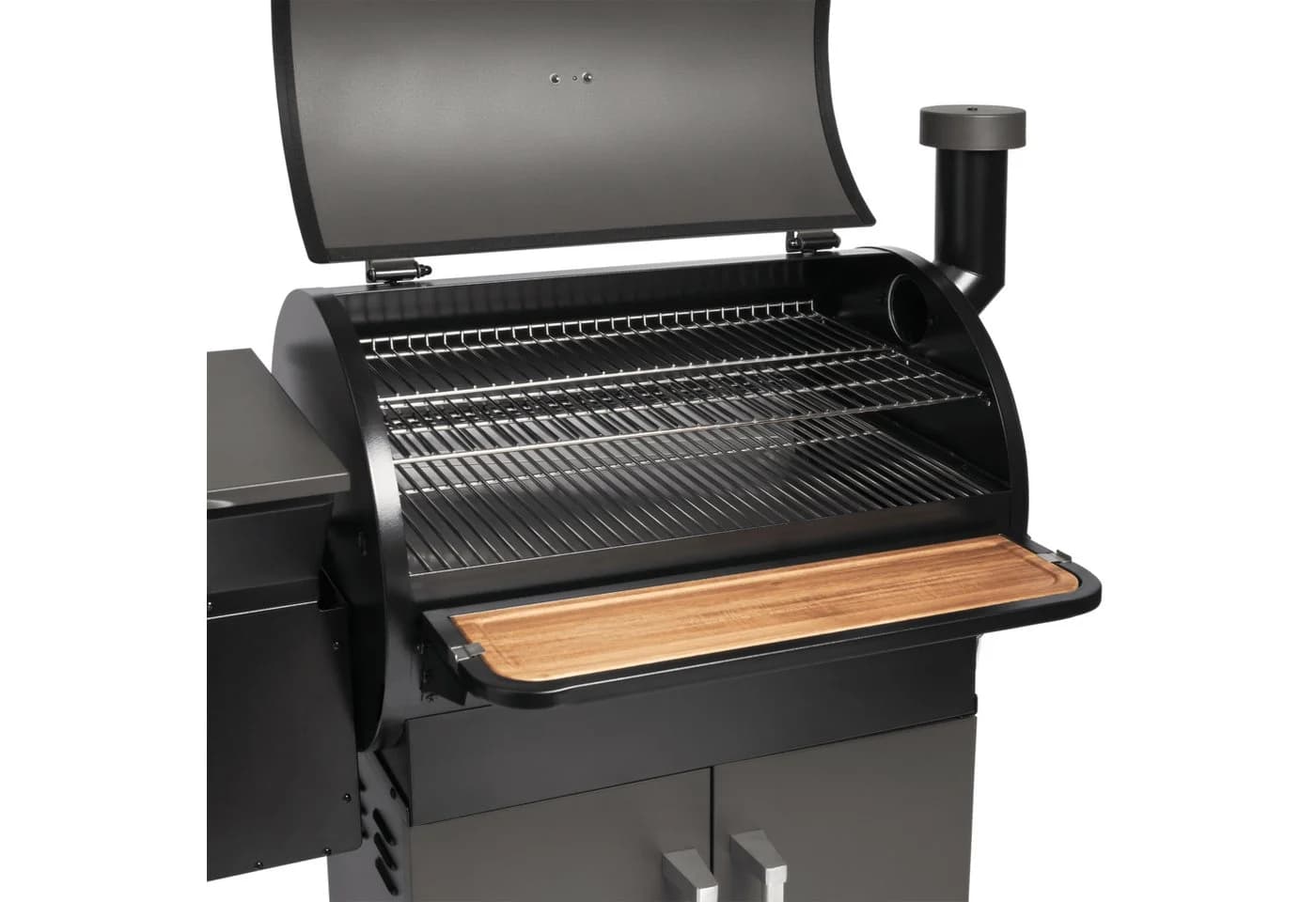 BURNHARD® Smoker FLINT Schwarz mit Akazienholz-Schneidebrett - Bild 4