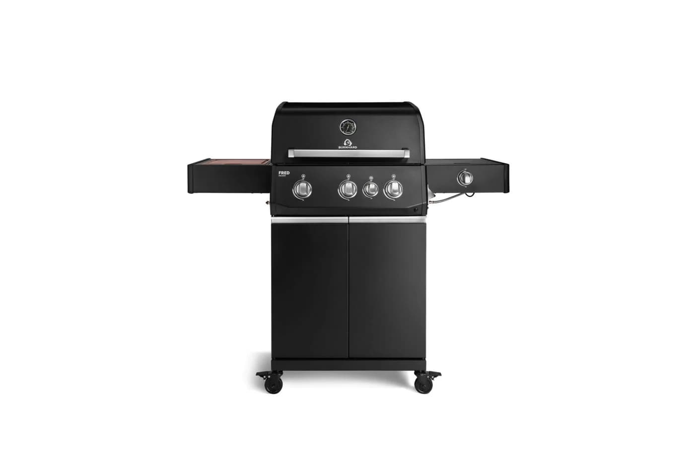 BURNHARD FRED Deluxe Gasgrill 3-Brenner Edelstahl Schwarz - Bild 2