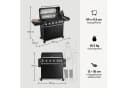 BURNHARD Fat FRED Deluxe Gasgrill 6-Brenner Edelstahl Schwarz Bild 3