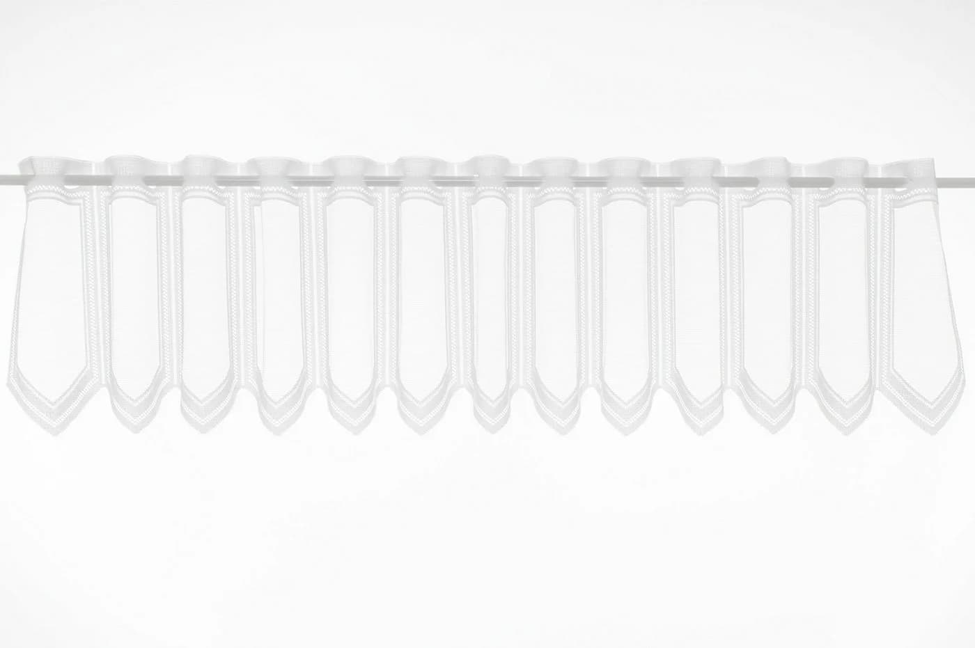 Gardinen Kranzusch Scheibengardine Jacquard Weiß Transparent - Bild 2